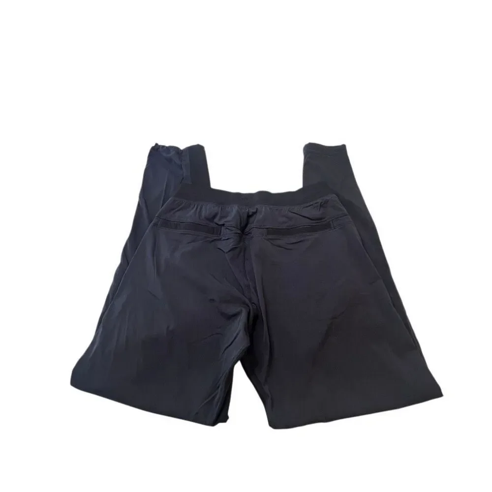 Lululemon Mens Stretch Drawstring License to Train Jogger Pants Black Gray Small